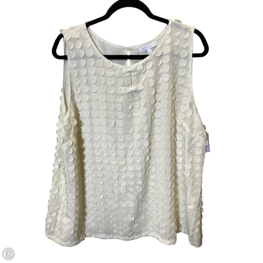 Top Sleeveless By Talbots In Cream, Size: Xl