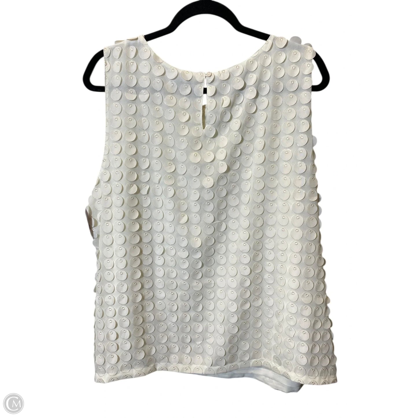 Top Sleeveless By Talbots In Cream, Size: Xl