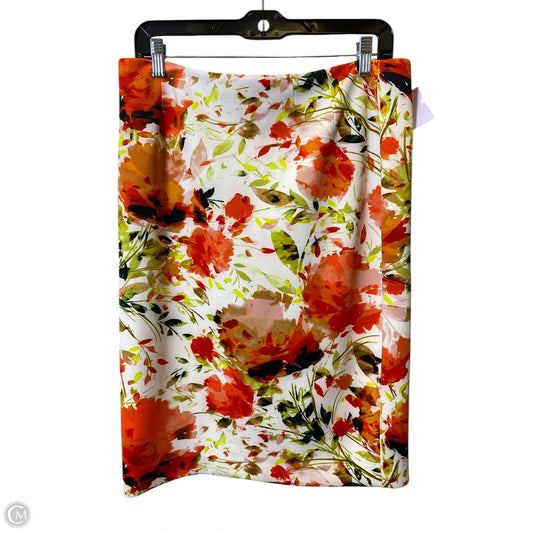 Skirt Midi By Jones Studio In Floral Print, Size: 8