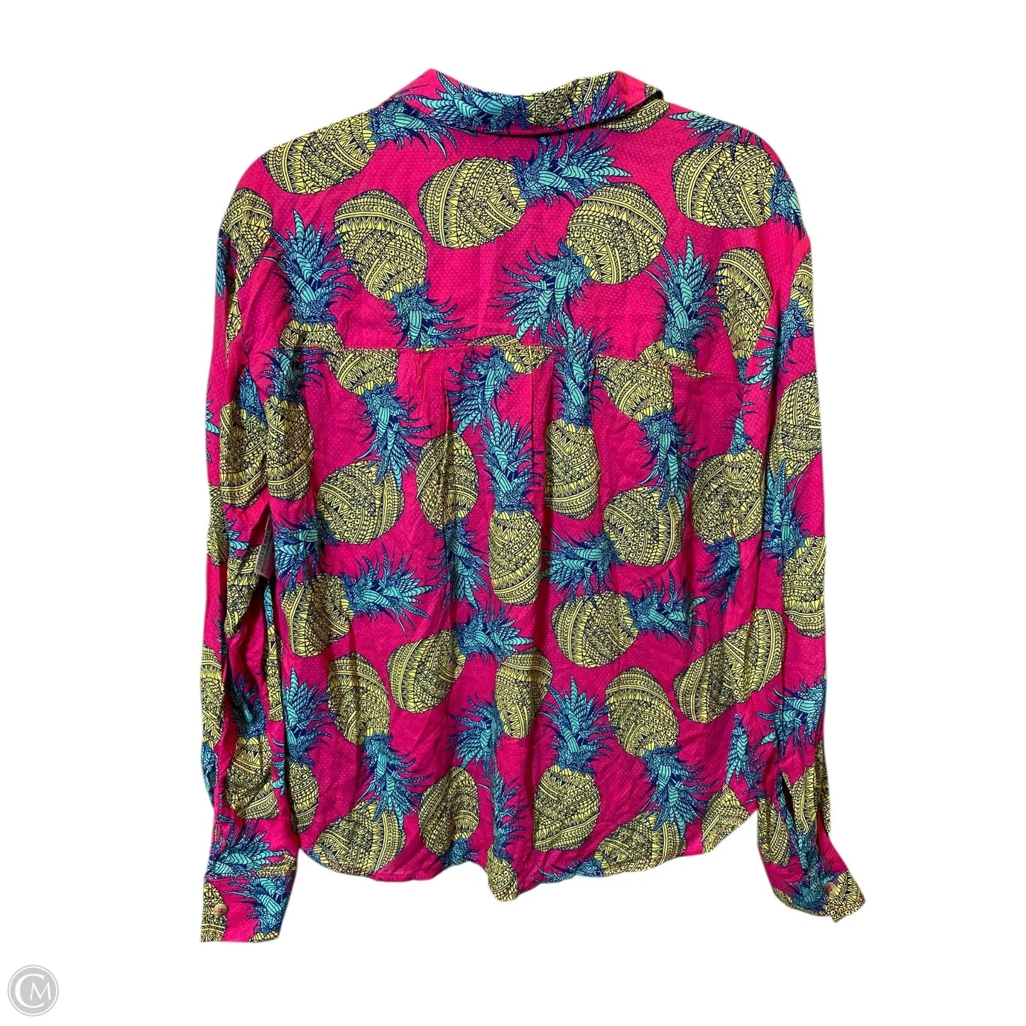 Blouse Long Sleeve By Anthropologie In Multi-colored, Size: S