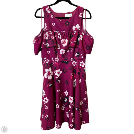 Dress Casual Midi By Elle In Floral Print, Size: M