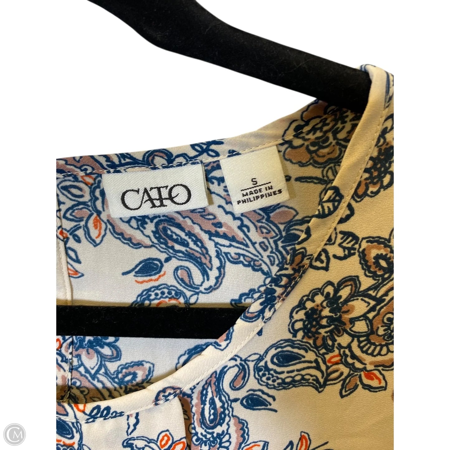 Top Short Sleeve By Cato In Multi-colored, Size: S