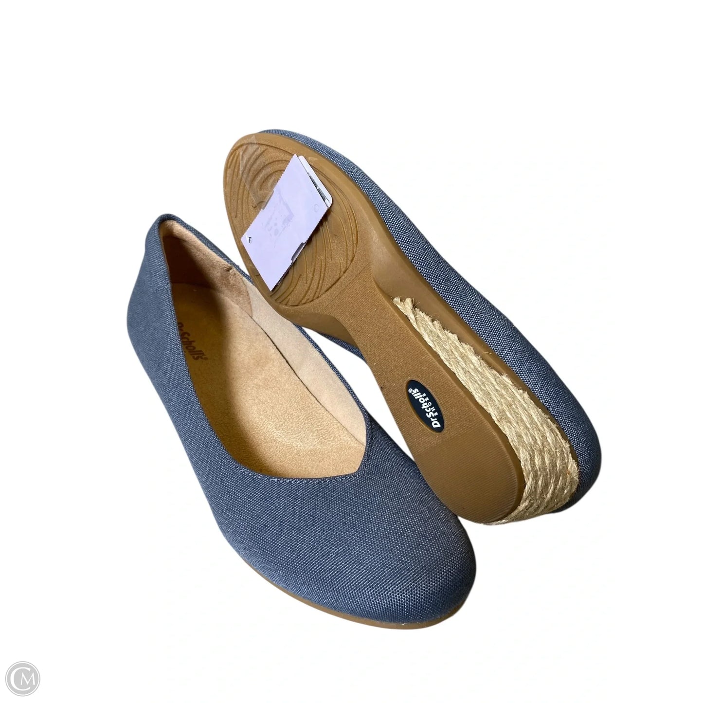 Shoes Heels Wedge By Dr Scholls In Blue Denim, Size: 7
