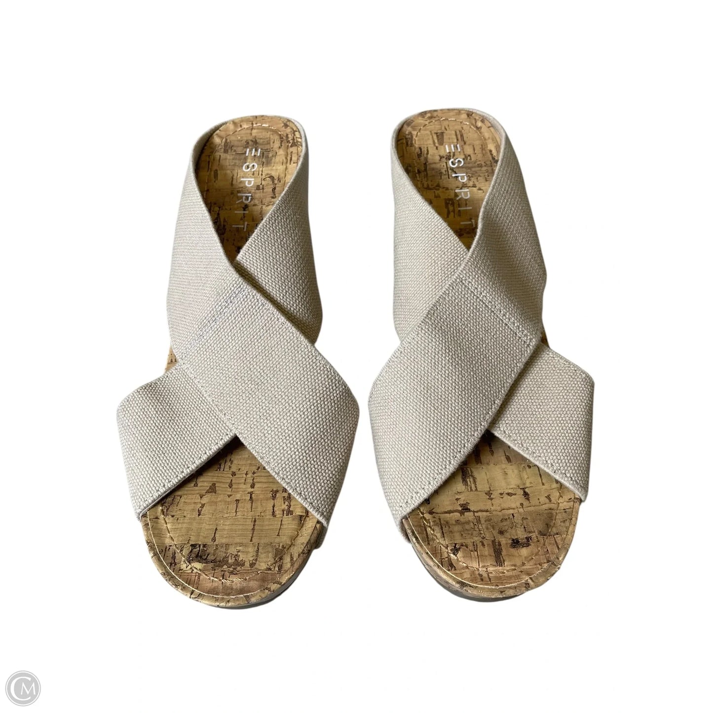 Sandals Heels Wedge By Esprit In Tan, Size: 10