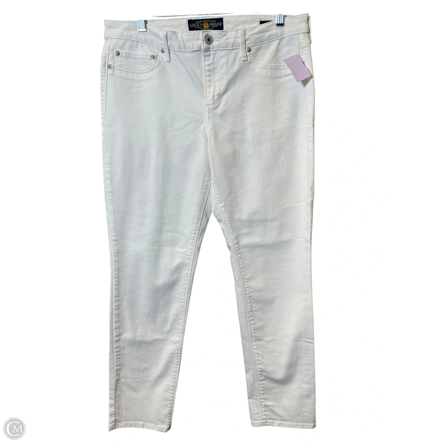 Jeans Straight By Lucky Brand In White, Size: 12