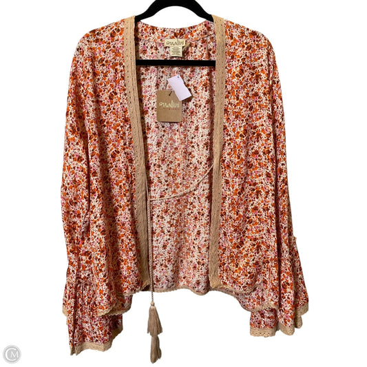 Kimono By Cmc In Orange & Tan, Size: Osfm
