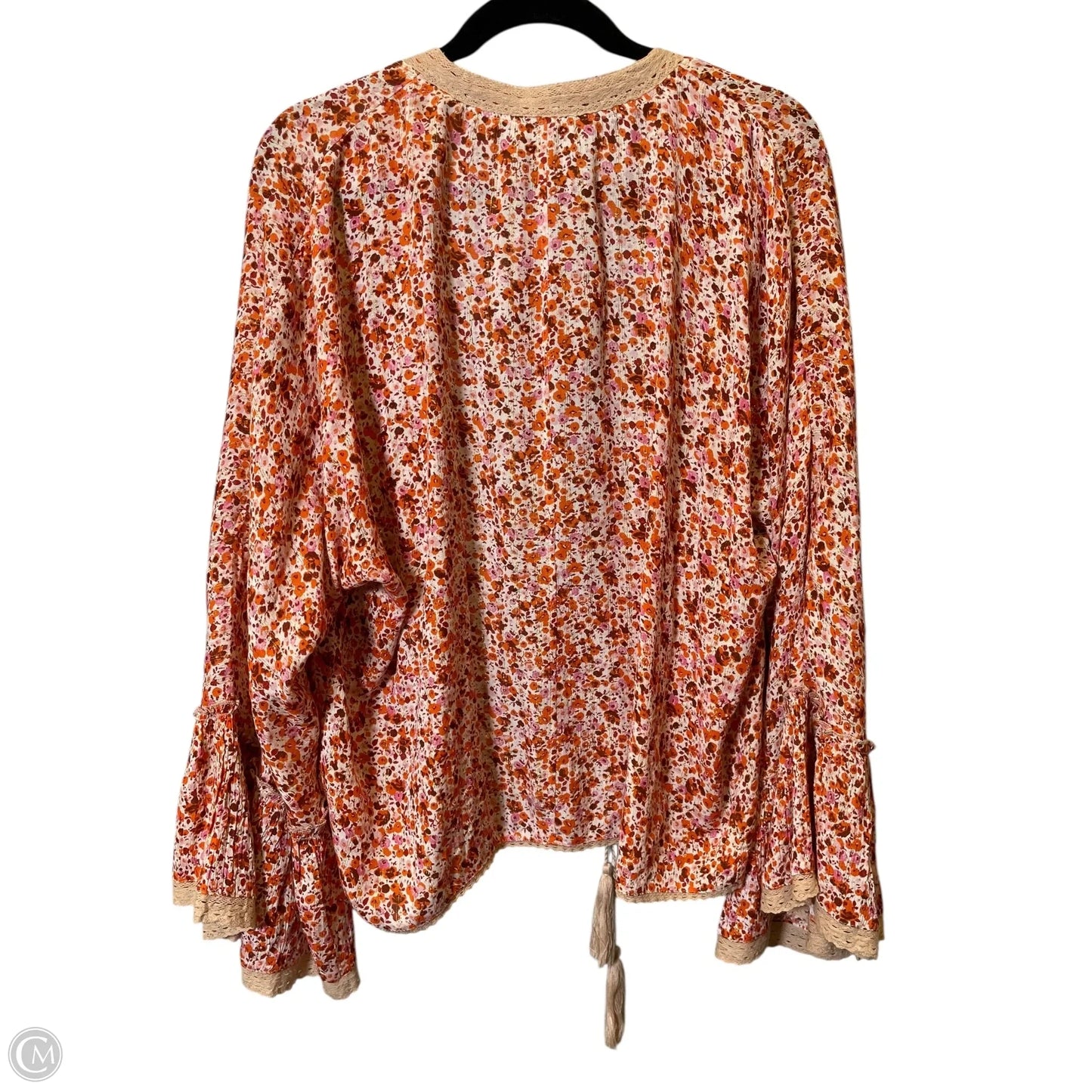 Kimono By Cmc In Orange & Tan, Size: Osfm