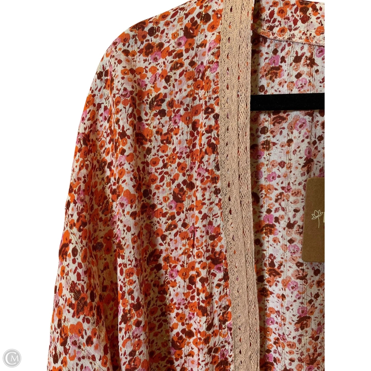 Kimono By Cmc In Orange & Tan, Size: Osfm