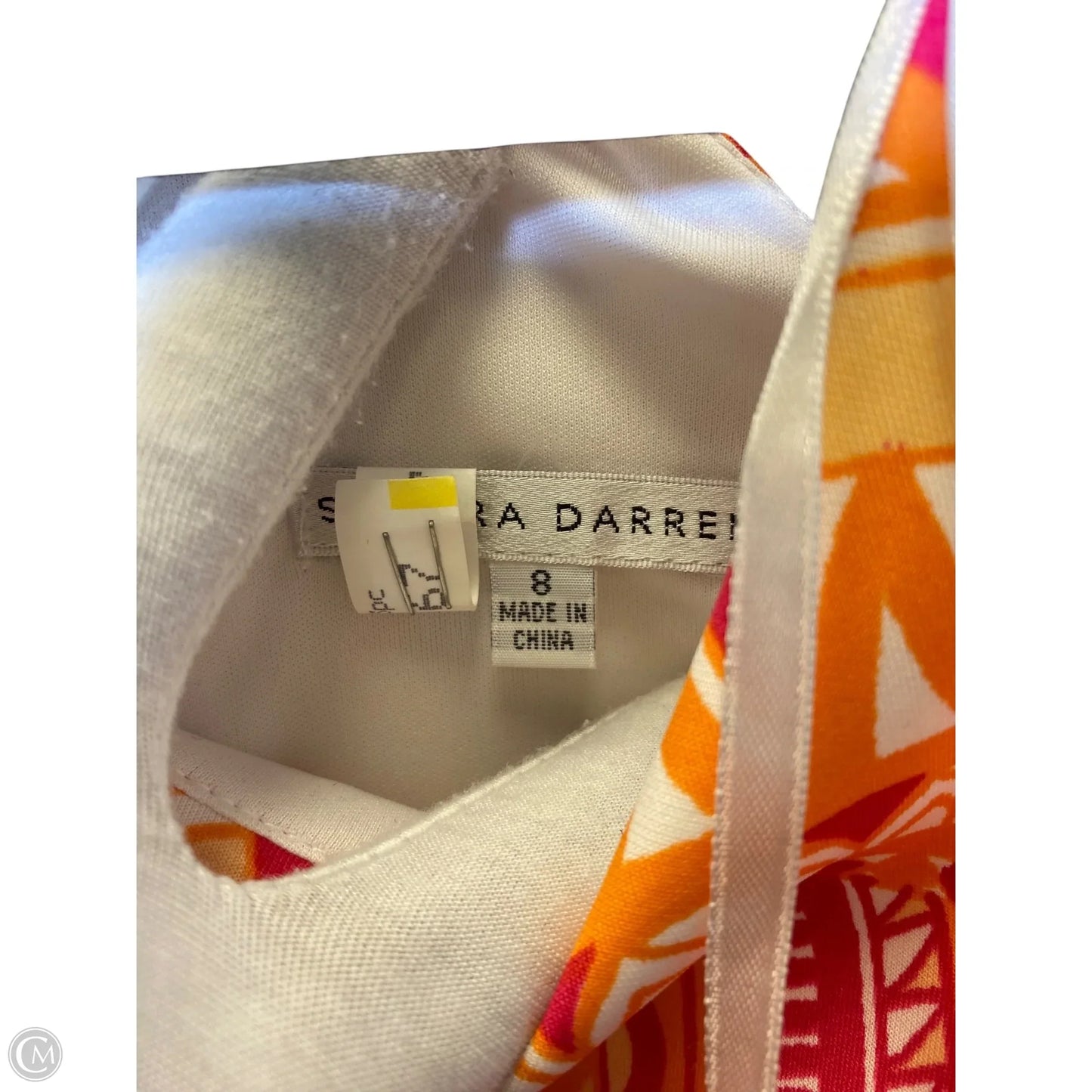 Dress Casual Midi By Sandra Darren In Orange & Pink, Size: 8