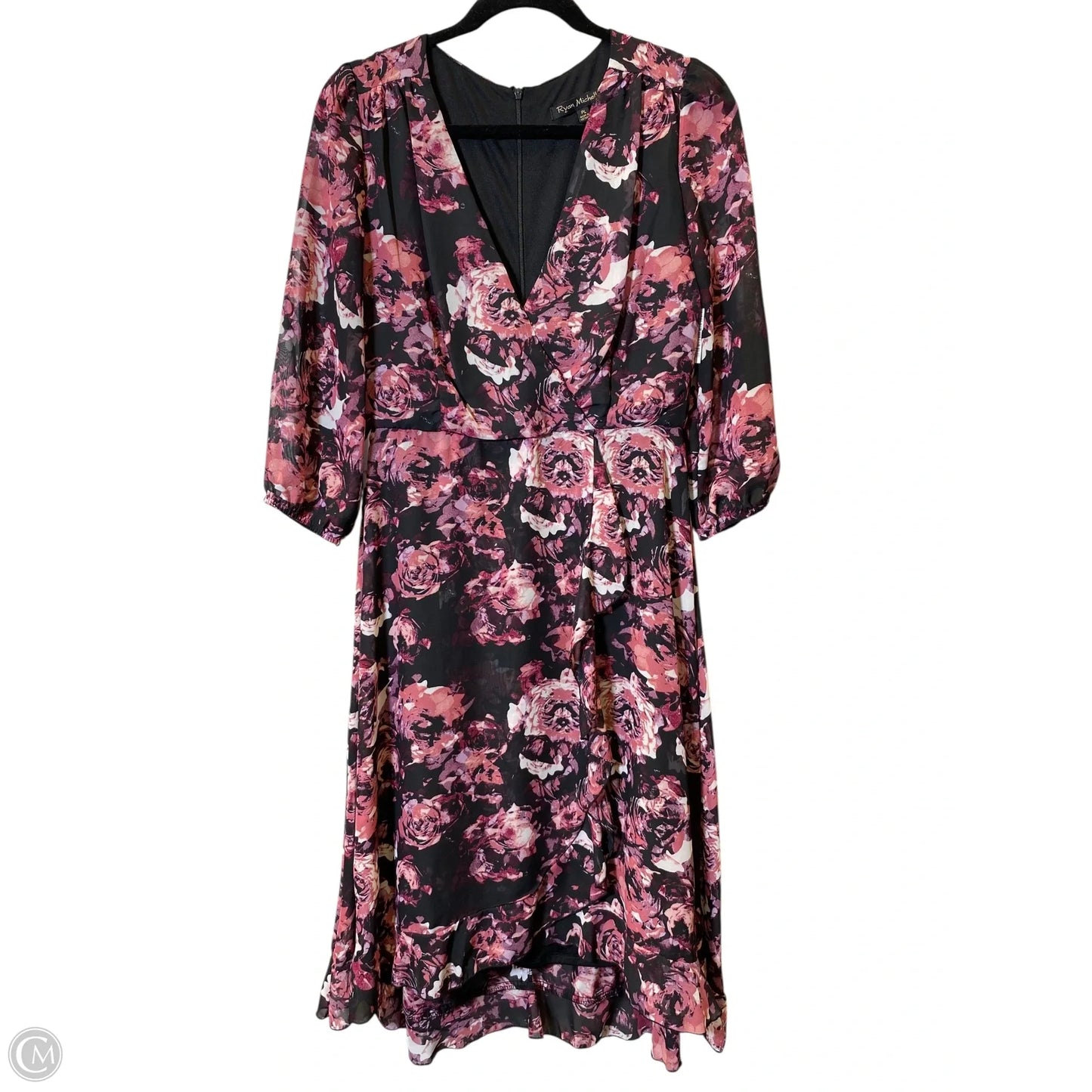 Dress Casual Midi By Cmc In Floral Print, Size: PL