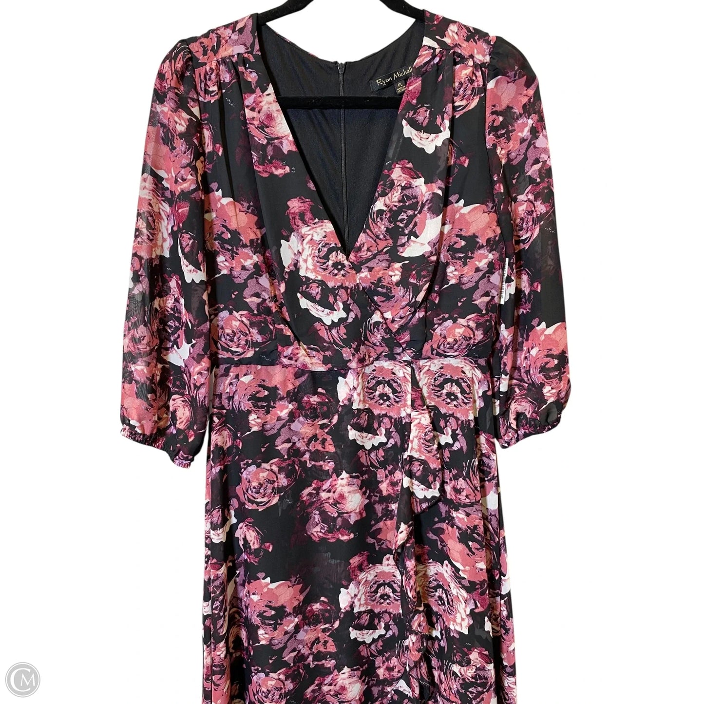 Dress Casual Midi By Cmc In Floral Print, Size: PL