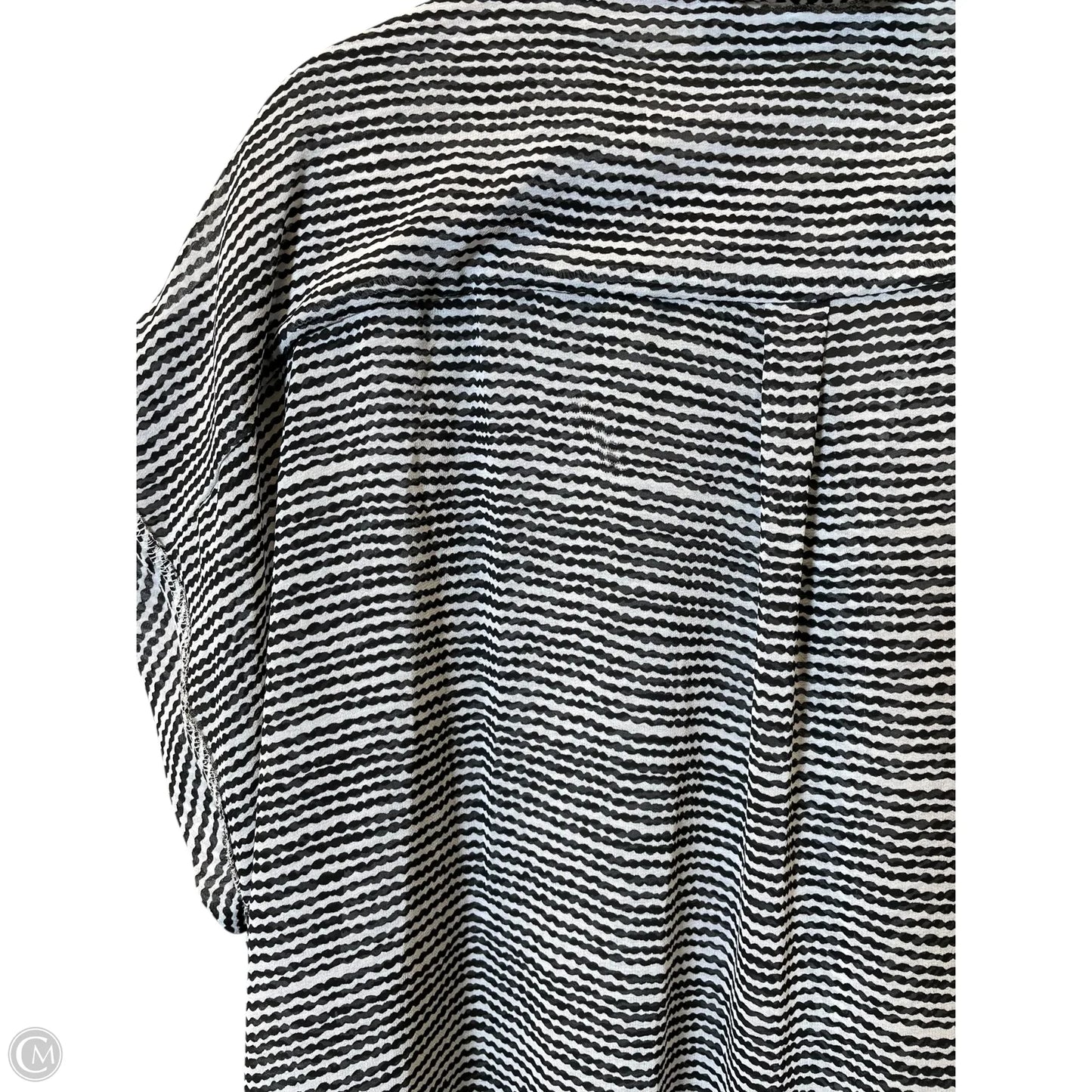 Dress Casual Midi By Cmc In Black & White, Size: L