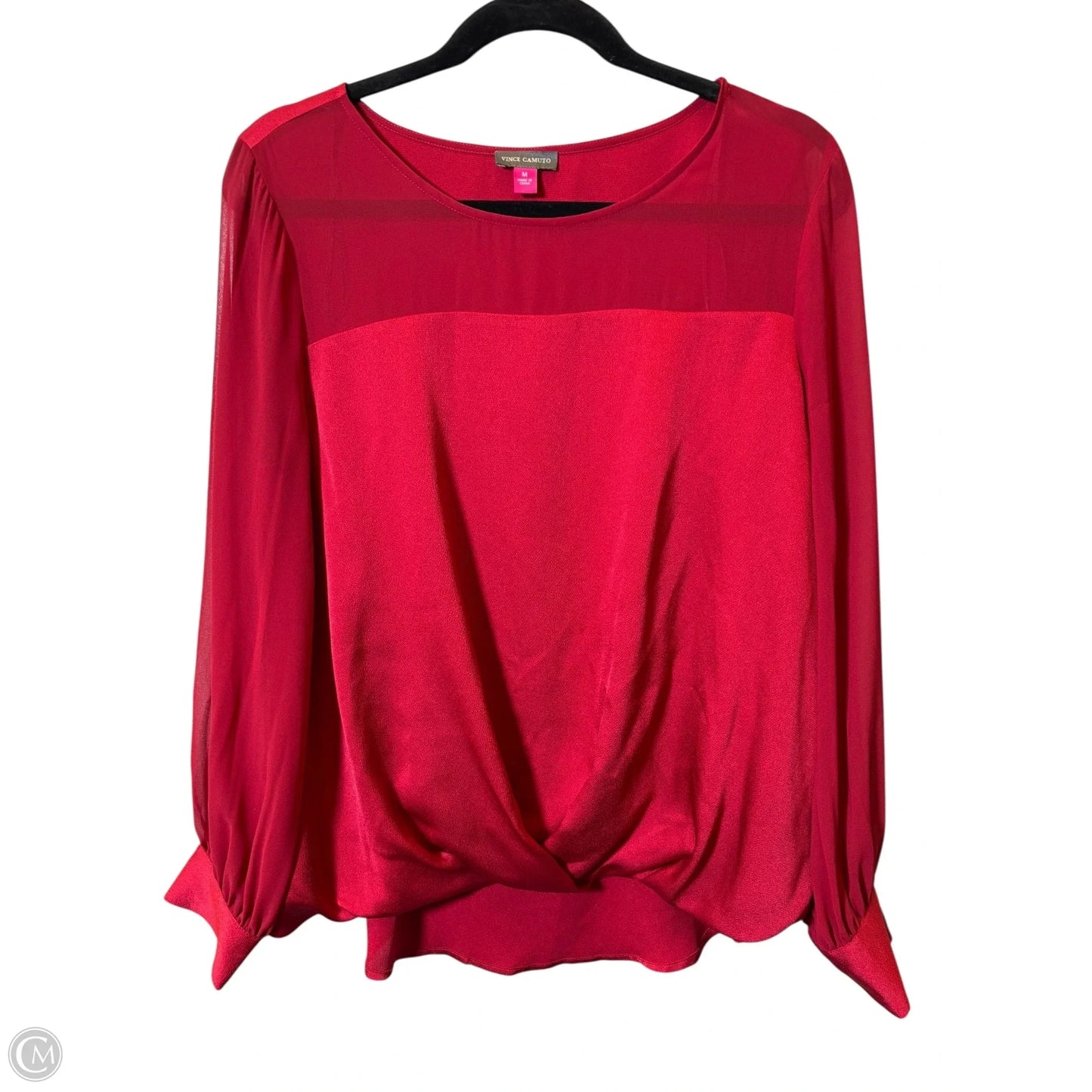 Top Long Sleeve By Vince Camuto In Red, Size: M