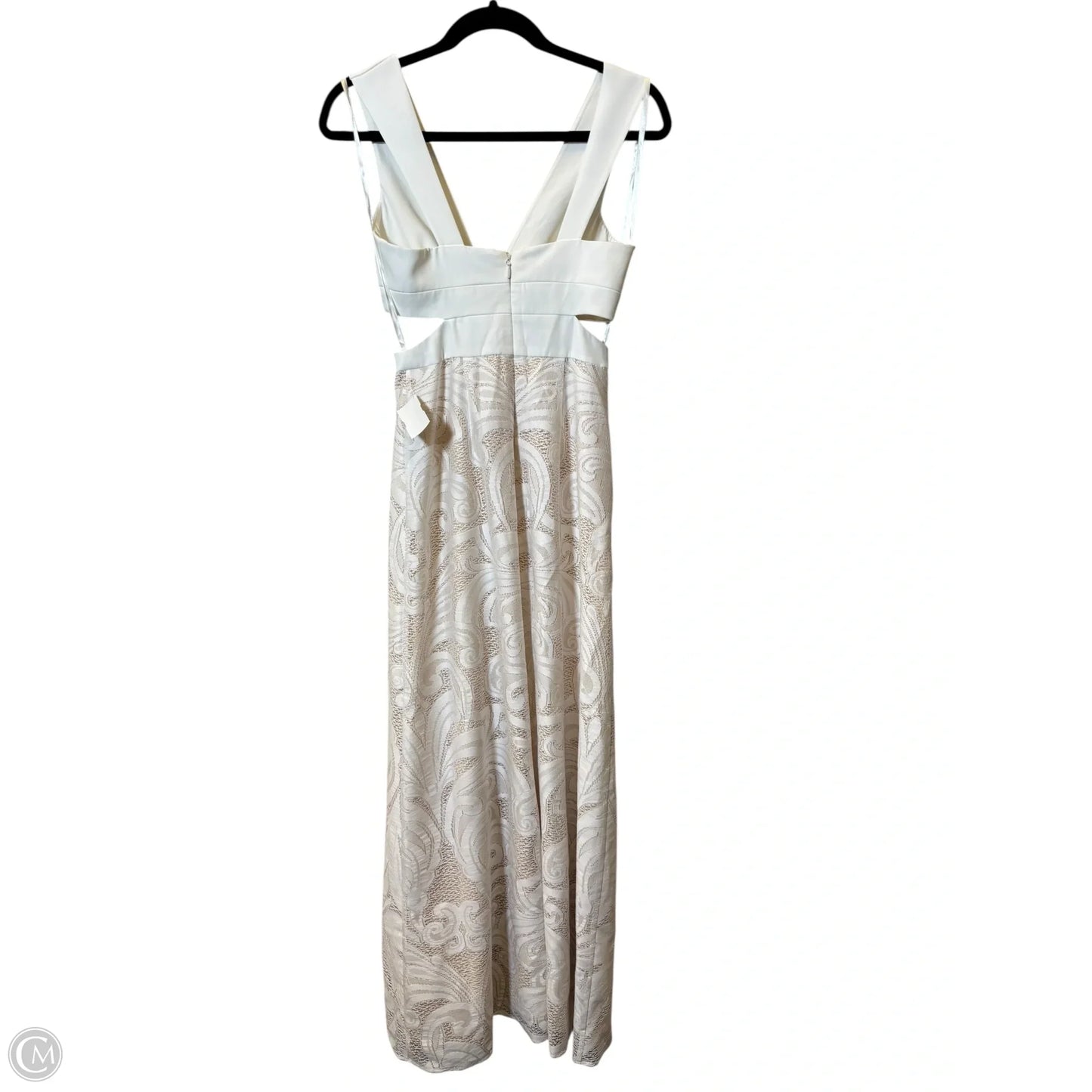 Dress Party Long By Bcbgmaxazria In Tan & White, Size: 0
