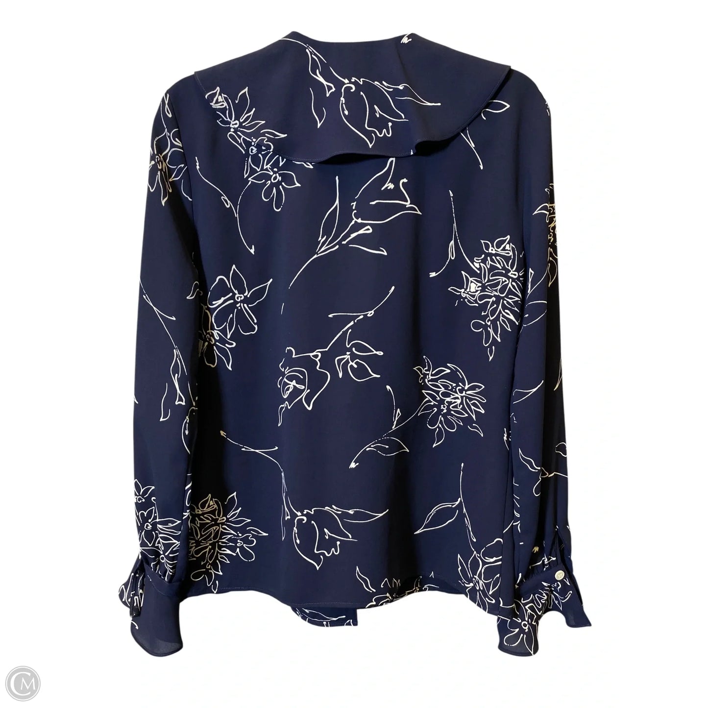 Top Long Sleeve By Cmc In Navy, Size: 10
