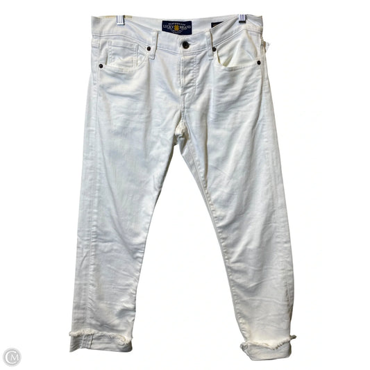 Jeans Cropped By Lucky Brand In White, Size: 6
