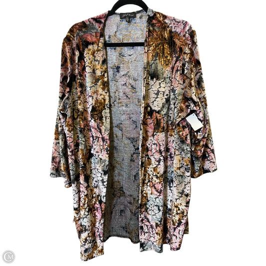 Cardigan By Slinky Brand In Multi-colored, Size: 1x