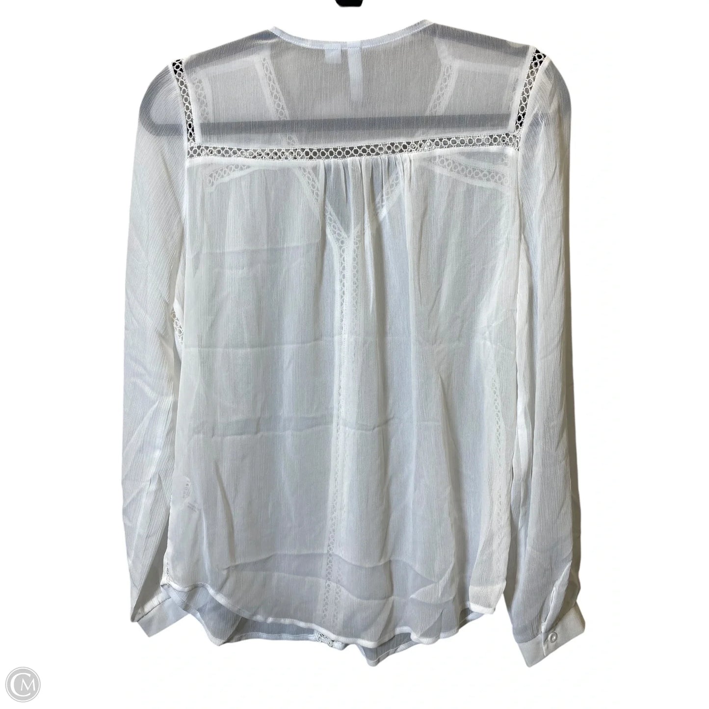 Top Long Sleeve By Katherine Barclay In White, Size: M