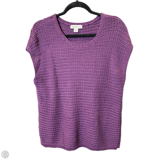 Sweater Short Sleeve By Coldwater Creek In Purple, Size: Xl