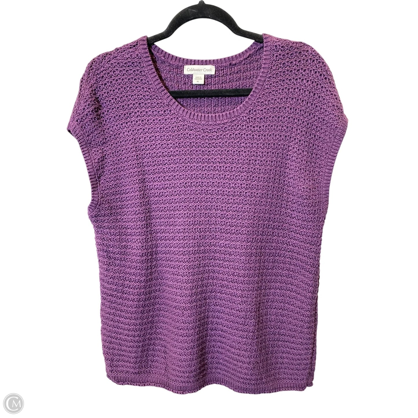 Sweater Short Sleeve By Coldwater Creek In Purple, Size: Xl