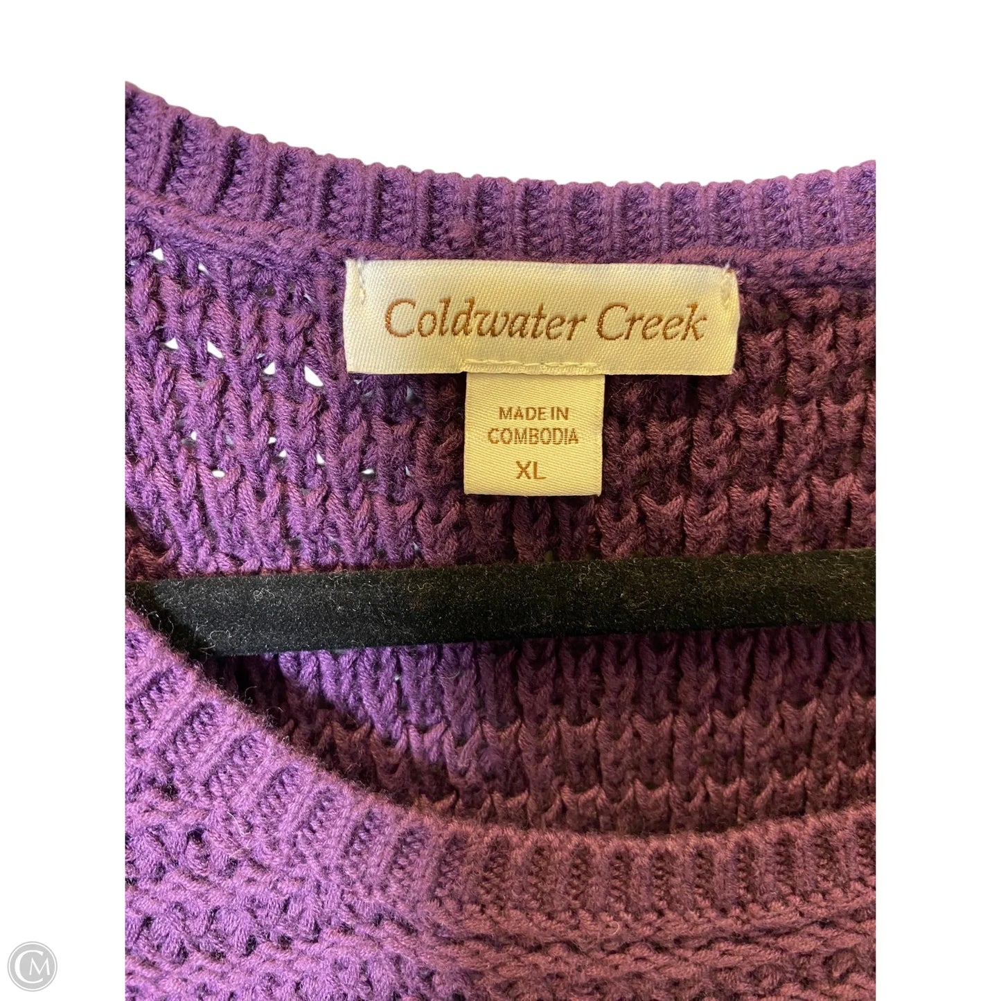 Sweater Short Sleeve By Coldwater Creek In Purple, Size: Xl