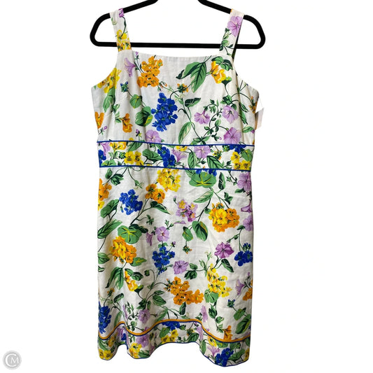 Dress Casual Midi By Ann Taylor In Floral Print, Size: 12