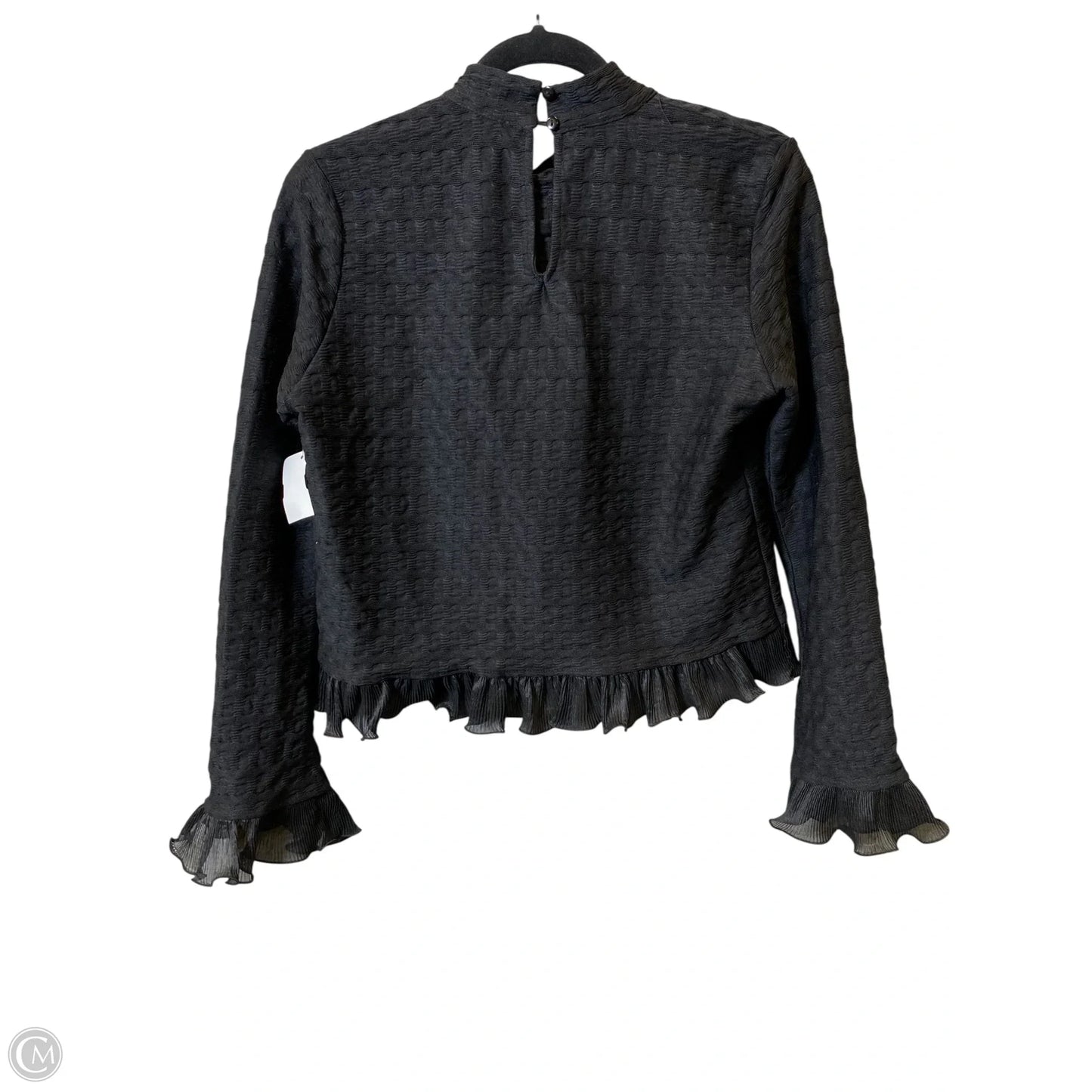 Top Long Sleeve By Blue Tassel In Black, Size: M