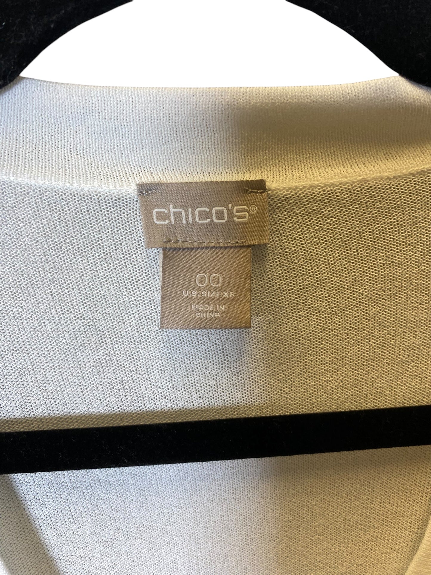 Sweater Cardigan By Chicos In White, Size: Xs