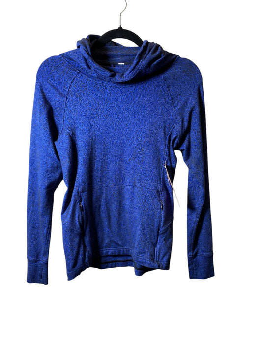 Athletic Sweatshirt Hoodie By Lululemon In Black & Blue, Size: Xs