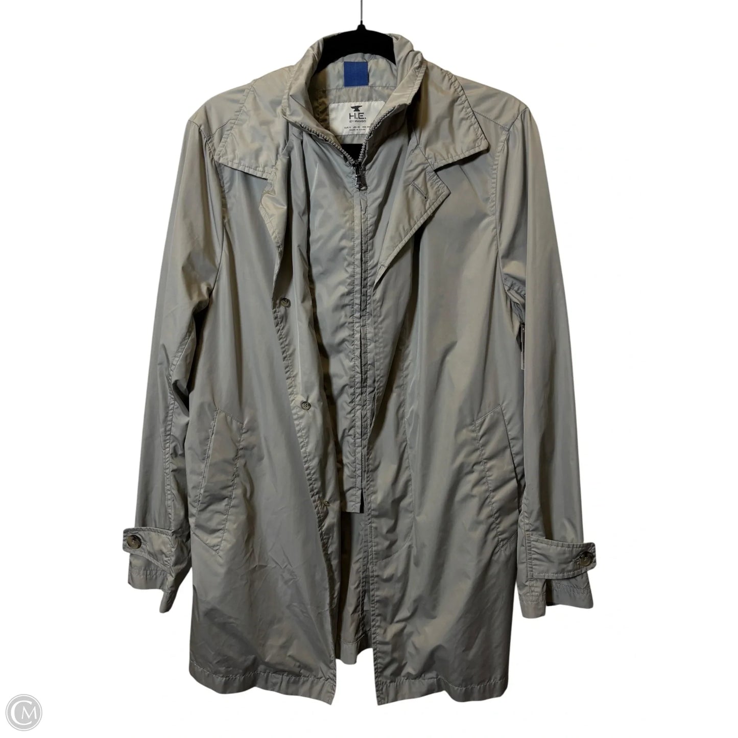 Jacket Windbreaker By Mango In Green, Size: Xs