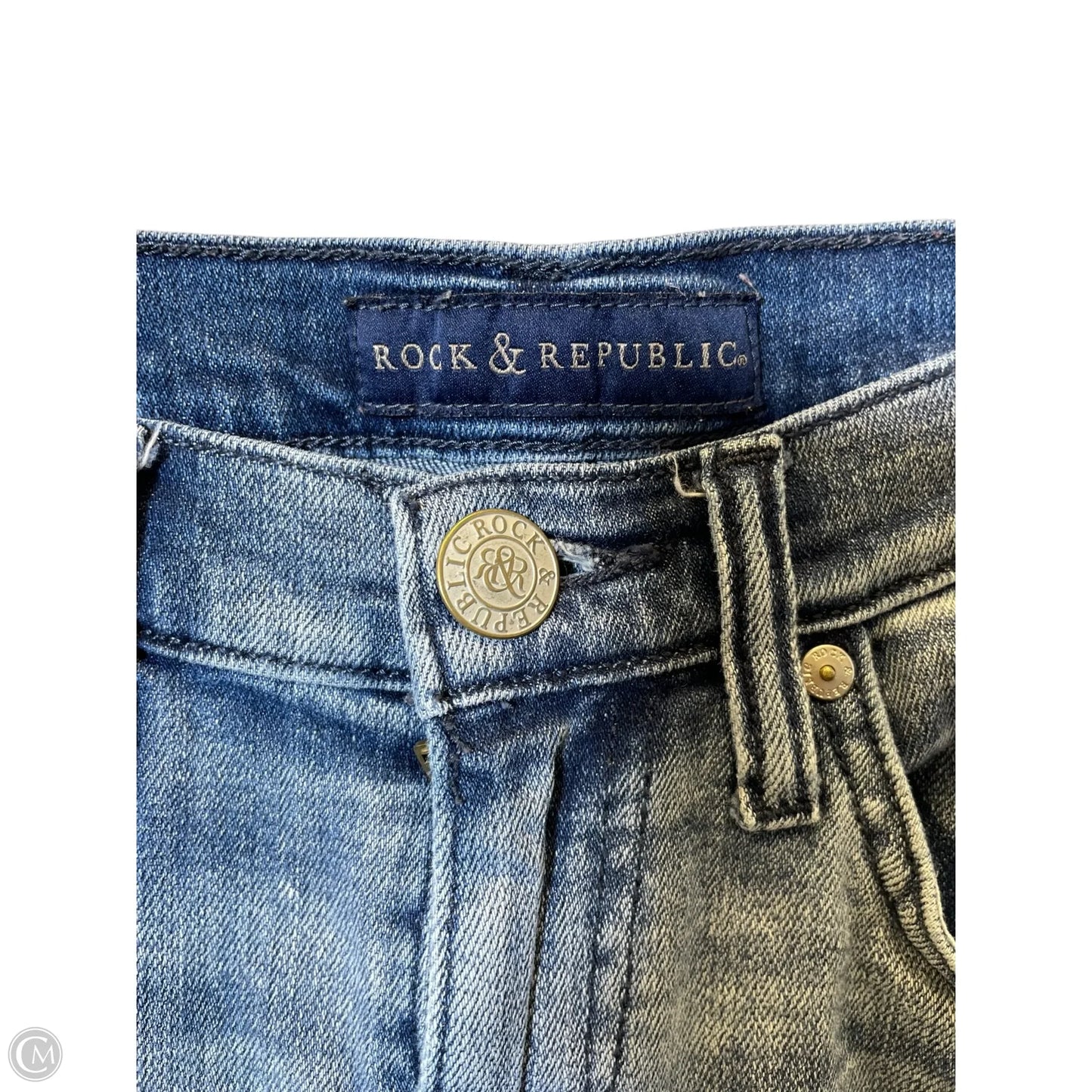Jeans Skinny By Rock And Republic In Blue Denim, Size: 6