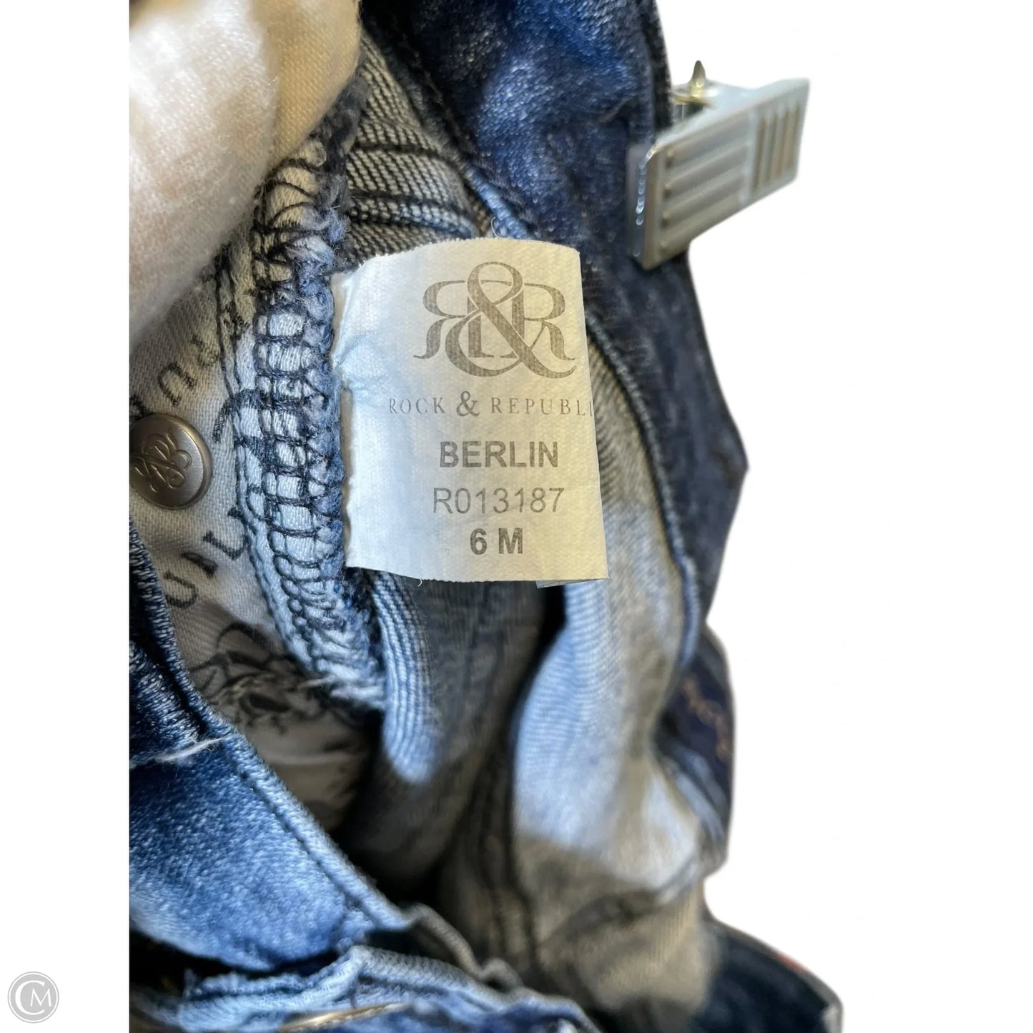 Jeans Skinny By Rock And Republic In Blue Denim, Size: 6