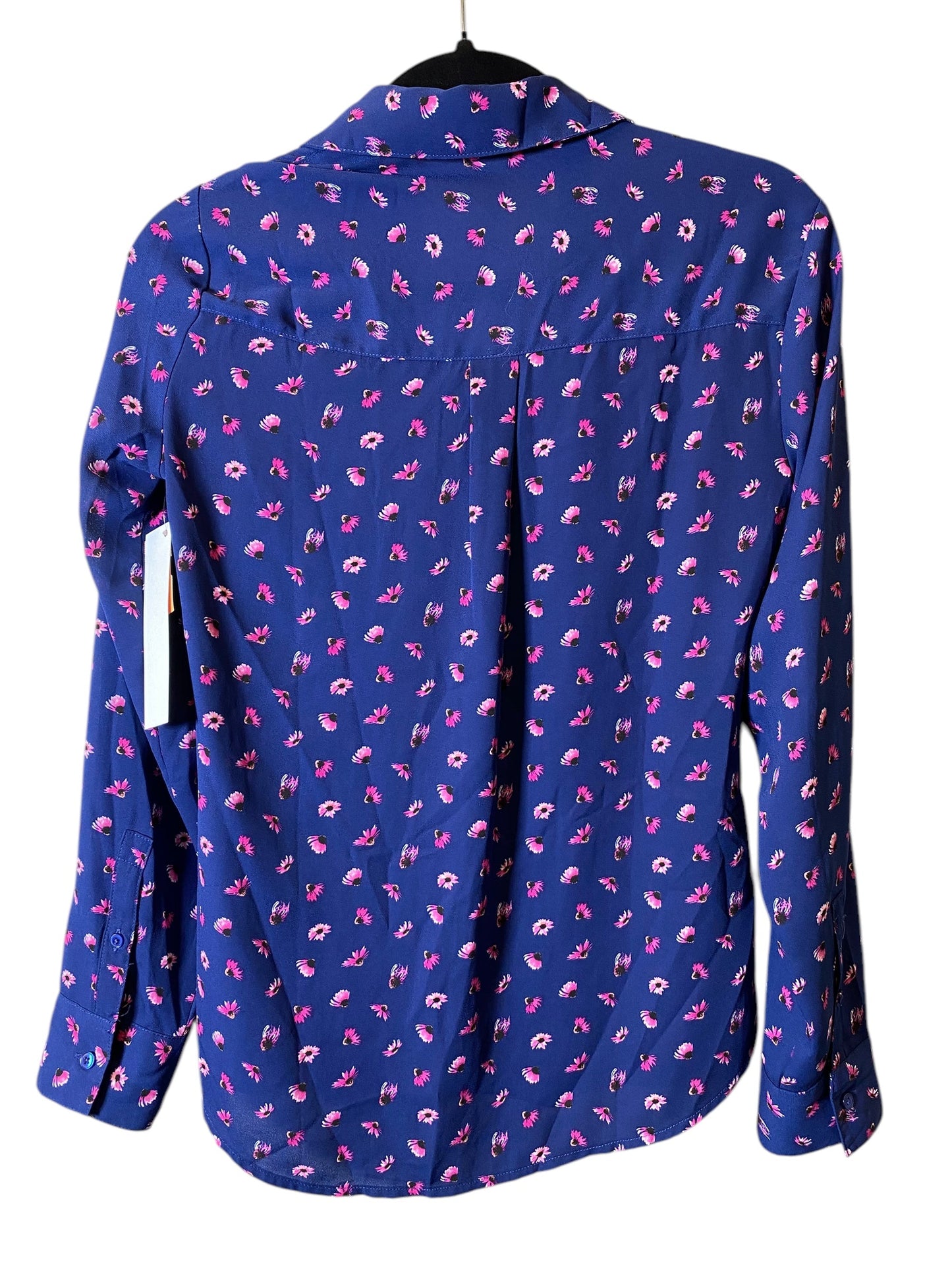 Blouse Long Sleeve By Express In Floral Print, Size: Xs