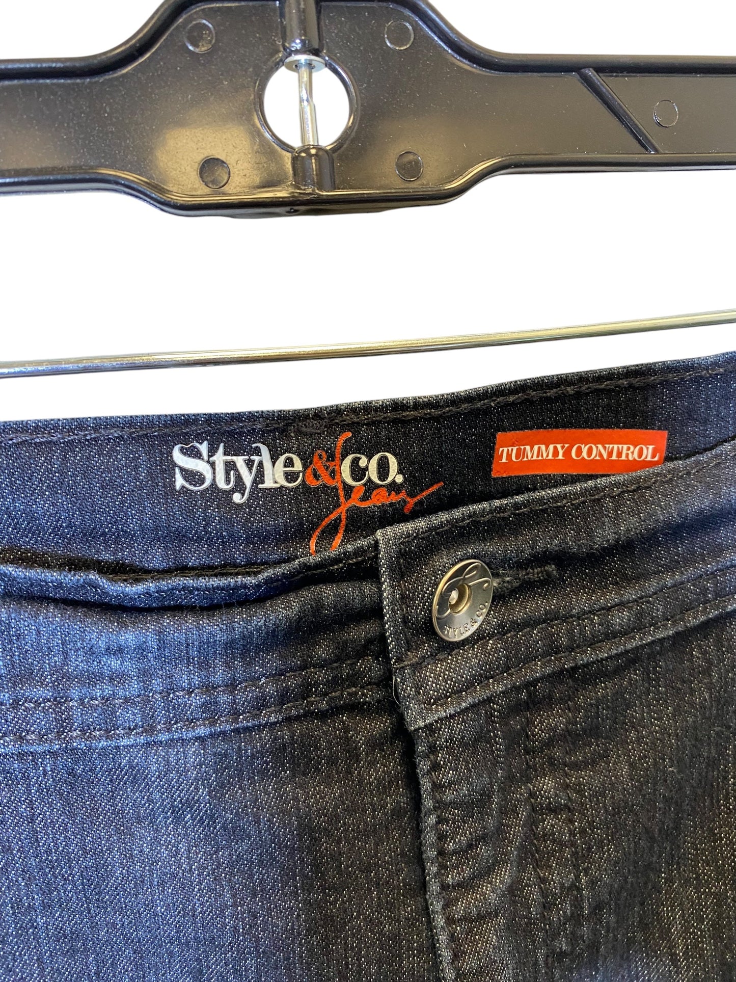 Jeans Skinny By Style And Company In Blue Denim, Size: 18