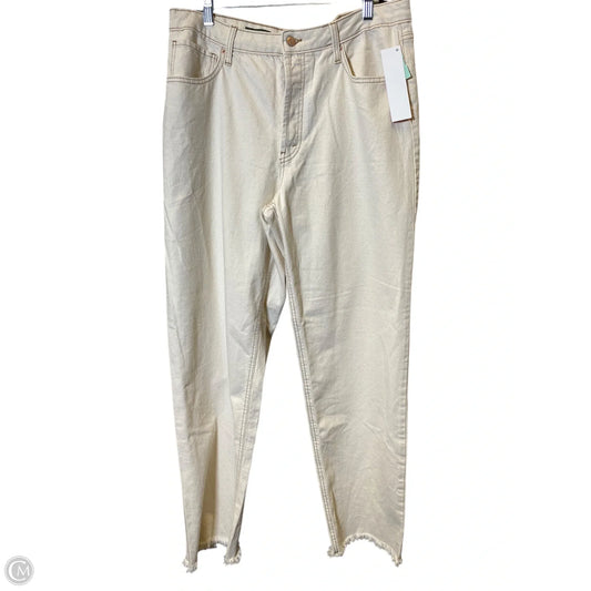Jeans Straight By Wild Fable In Cream, Size: 14