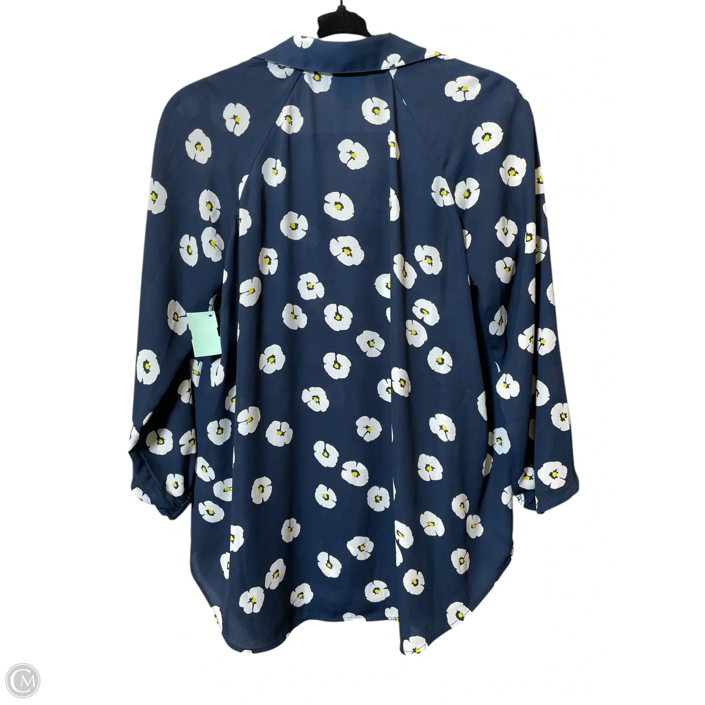 Blouse 3/4 Sleeve By Cabi In Navy, Size: XXS