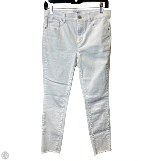 Jeans Skinny By Loft In White, Size: 4