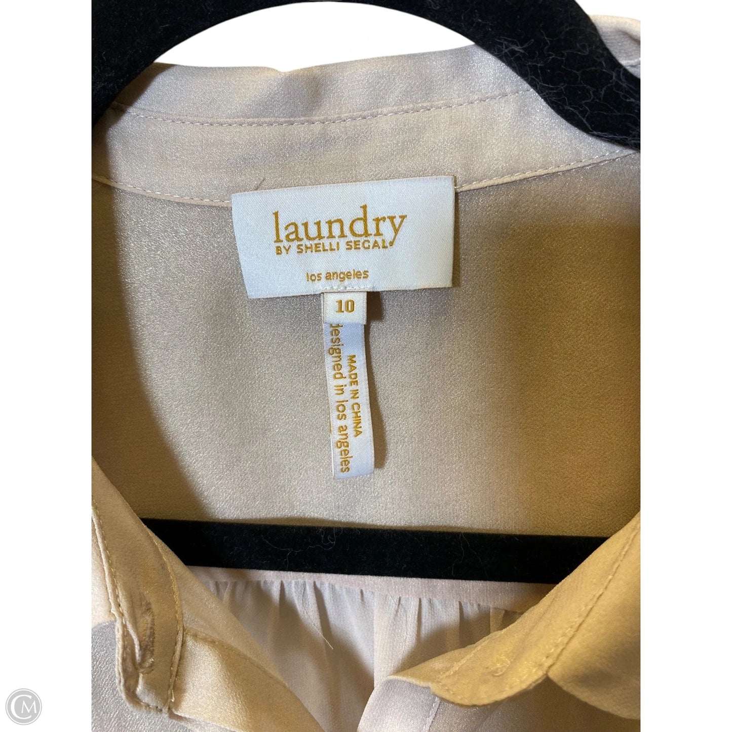 Top Long Sleeve By Laundry In Peach, Size: M