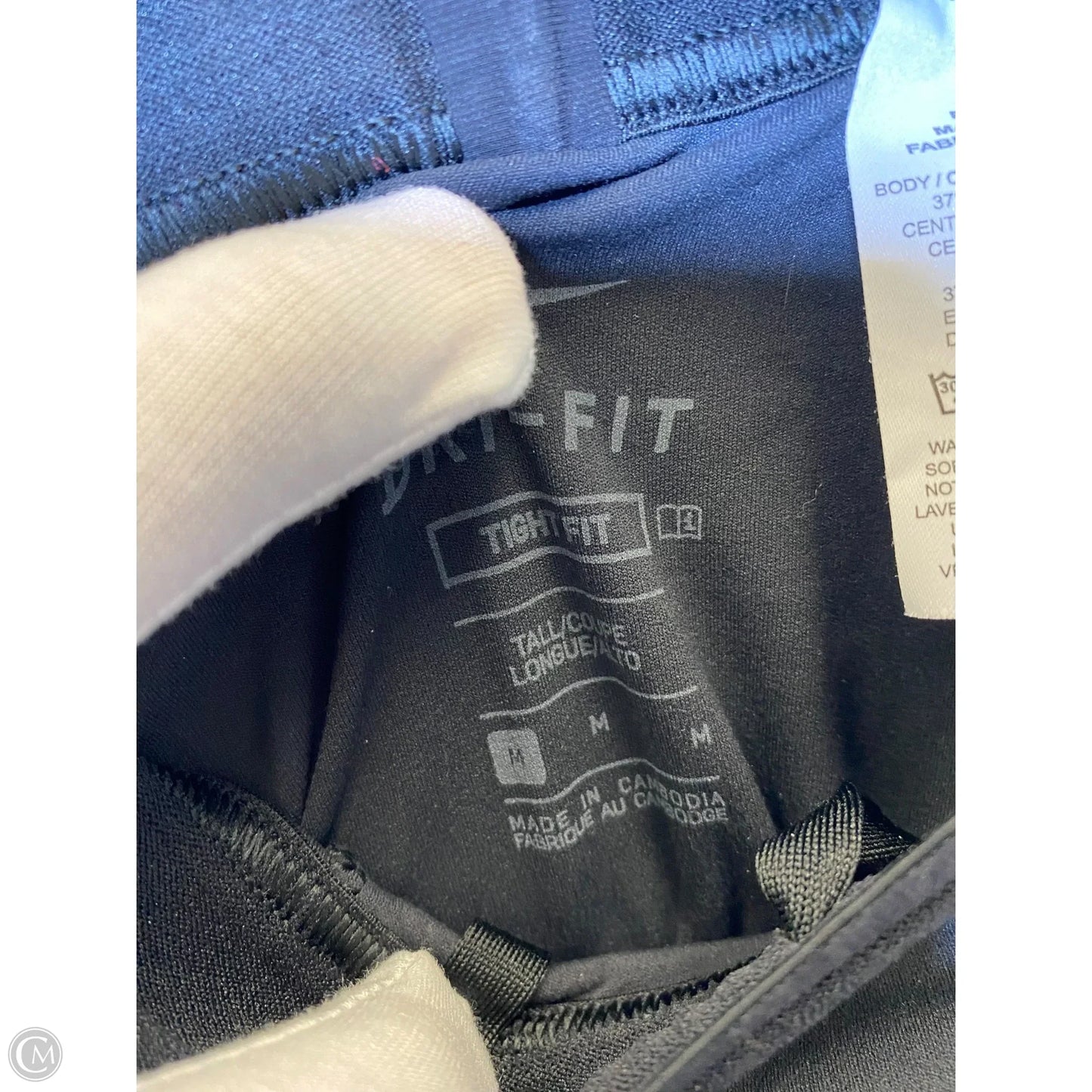 Athletic Leggings By Nike In Black, Size: M