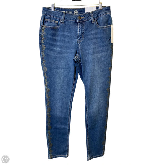 Jeans Skinny By Dressbarn In Blue Denim, Size: 8