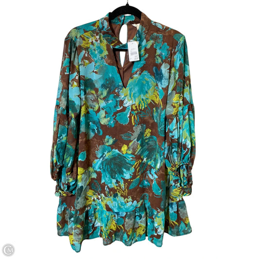 Top Long Sleeve By Cato In Brown & Green, Size: L