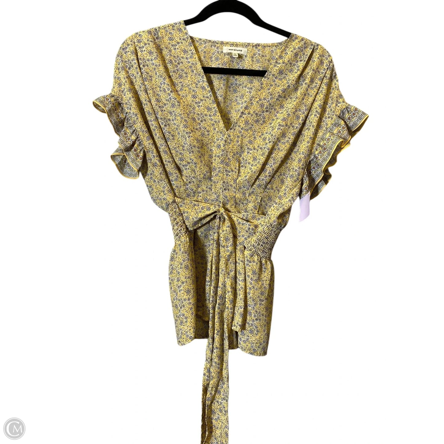 Top Short Sleeve By Max Studio In Floral Print, Size: M