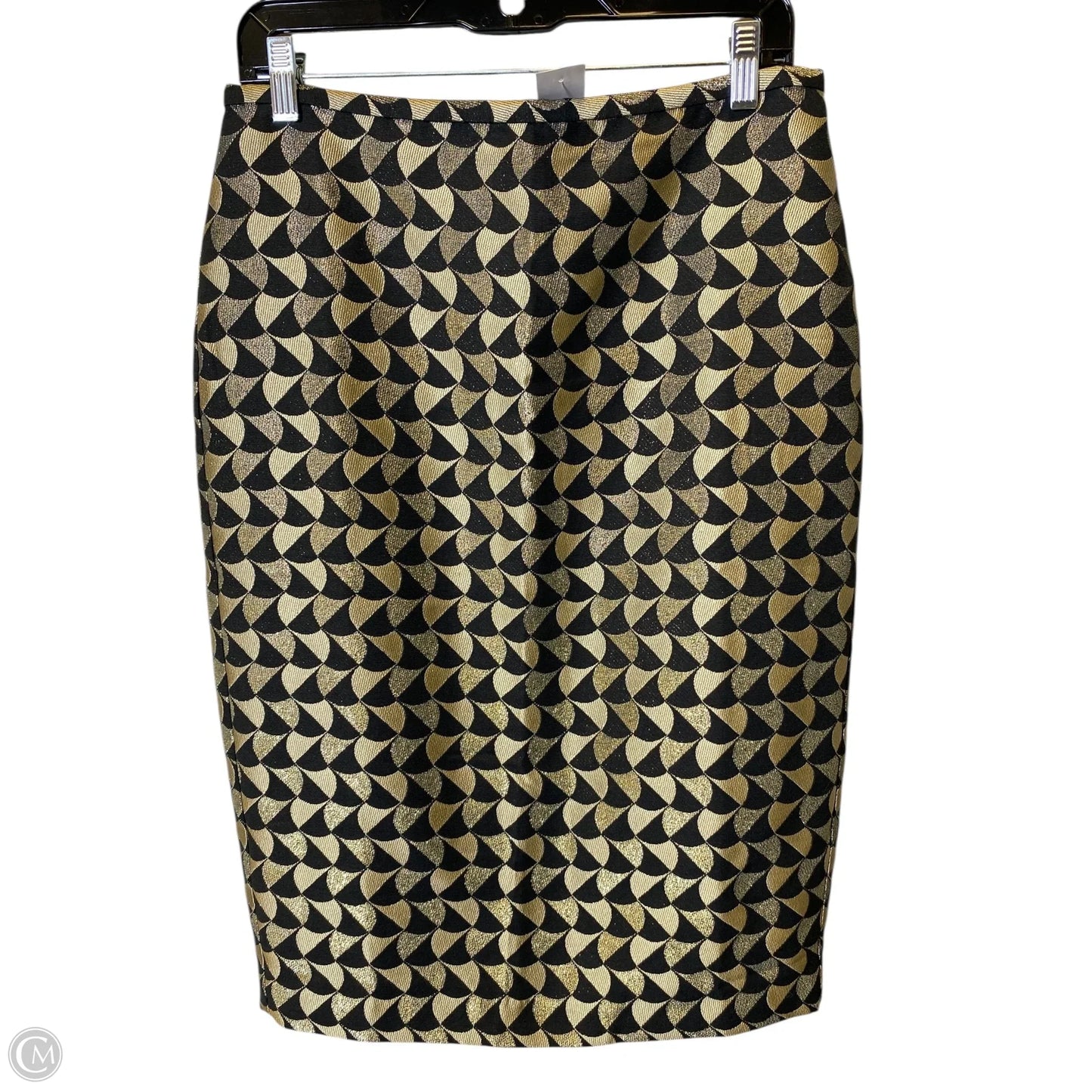 Skirt Maxi By Ann Taylor In Black & Gold, Size: 6