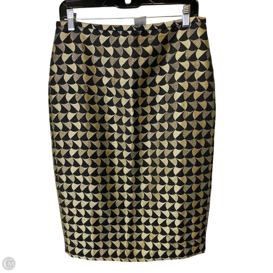 Skirt Maxi By Ann Taylor In Black & Gold, Size: 6