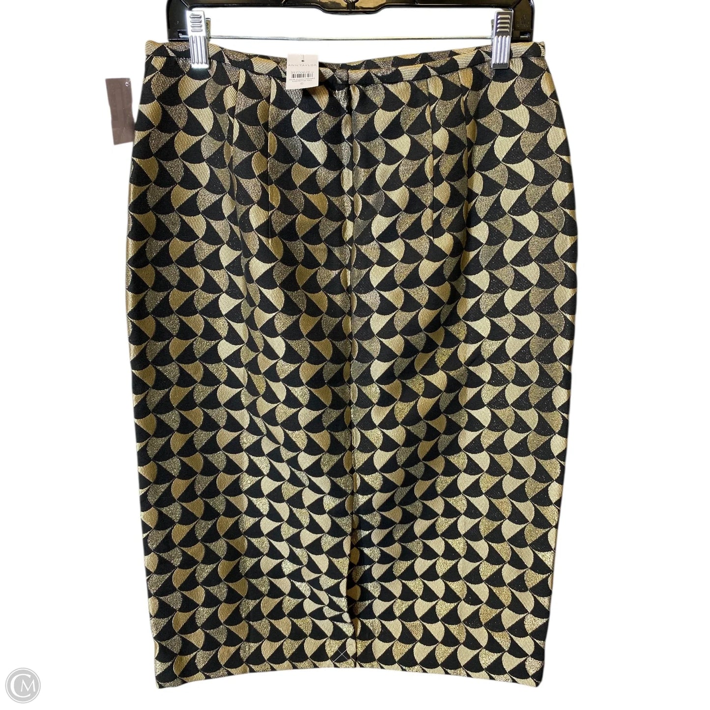 Skirt Maxi By Ann Taylor In Black & Gold, Size: 6