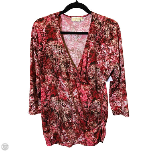 Top 3/4 Sleeve By Michael By Michael Kors In Multi-colored, Size: M