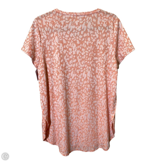 Top Short Sleeve By Apt 9 In Pink, Size: L