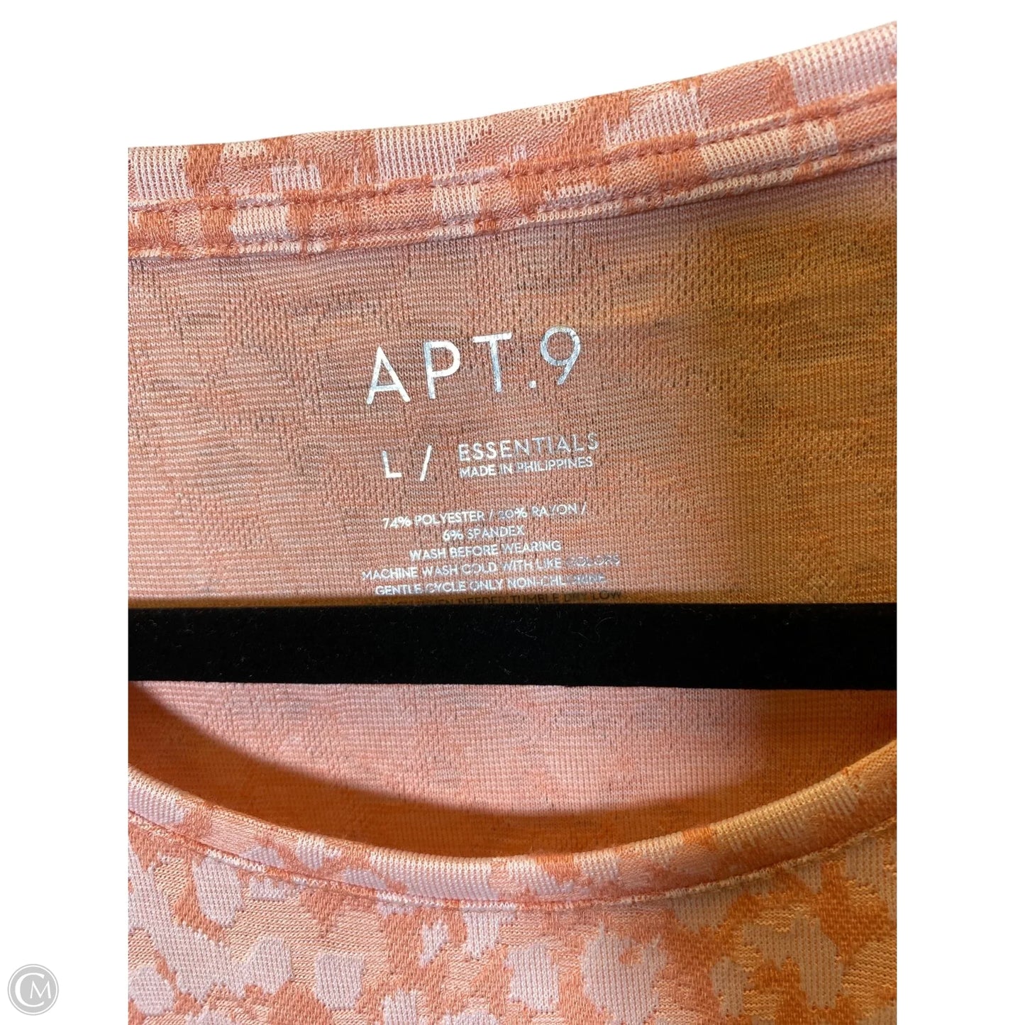 Top Short Sleeve By Apt 9 In Pink, Size: L