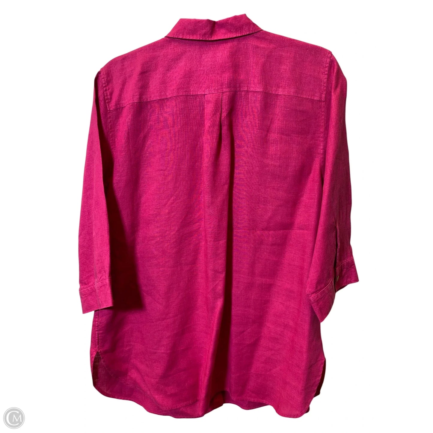 Blouse Long Sleeve By Chicos In Pink, Size: 12P