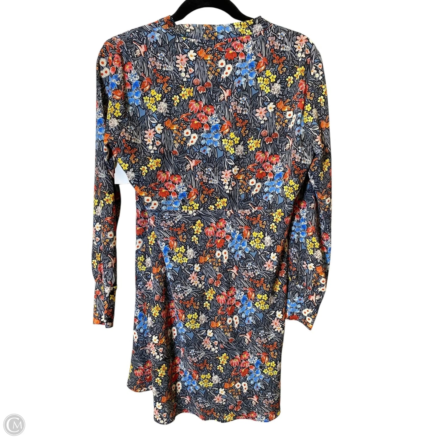 Dress Casual Midi By Zara In Floral Print, Size: L